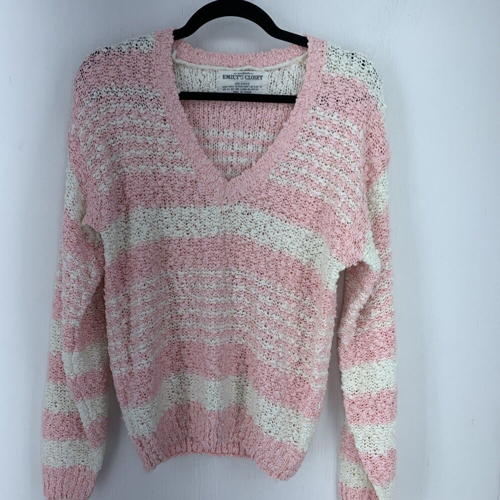 Vtg Emily’s Closet Womens M‎ Nubby Popcorn Knit Sweater 90’s Cottagecore Fairy